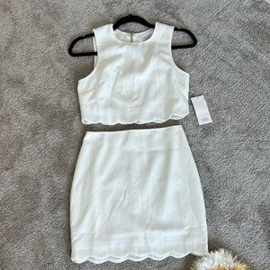 White two piece dress for wedding/bachelorette festivities